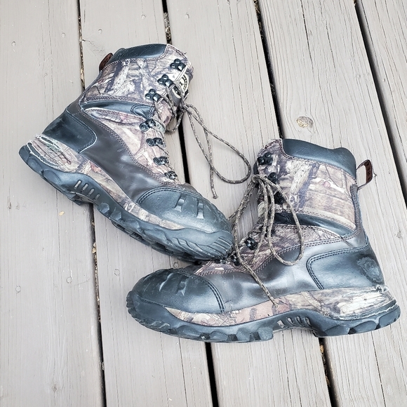 Irish Setter Grizzly Tracker 9'' Waterproof Insulated Mossy Oak Break-Up Boots - Picture 3 of 9